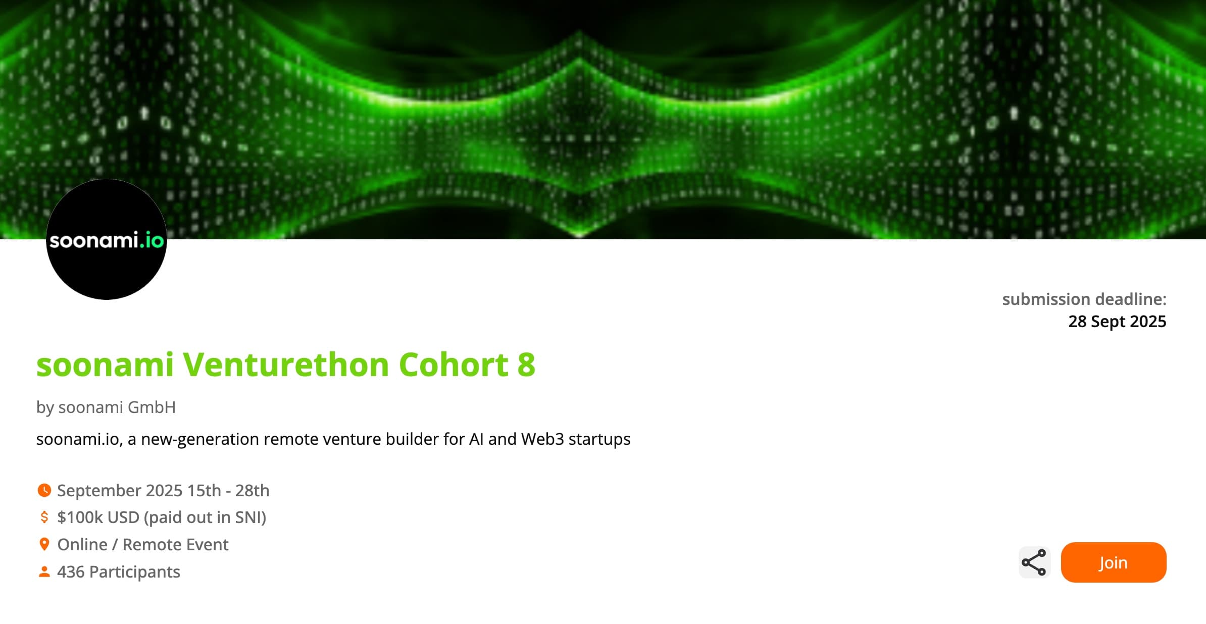 soonami Entrepreneur in Residence (EIR) Program banner