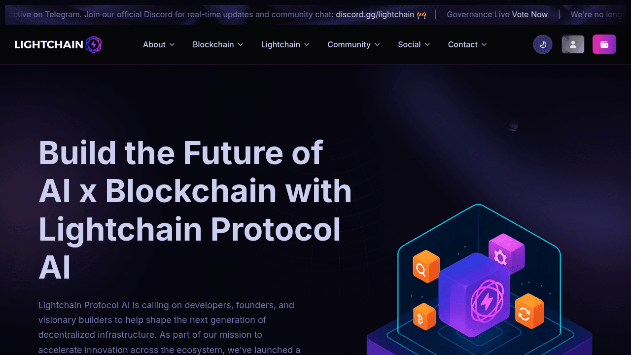 Lightchain Protocol AI Developer Grants banner