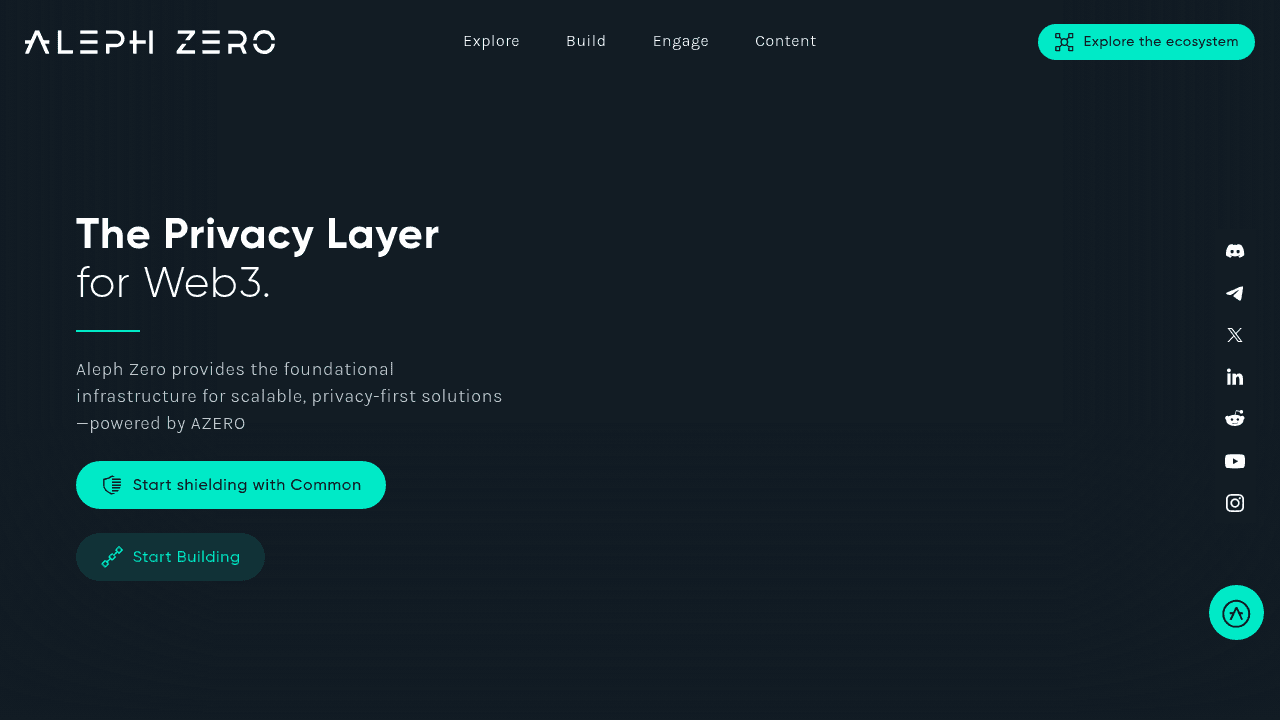 Aleph Zero Ecosystem Funding Program banner
