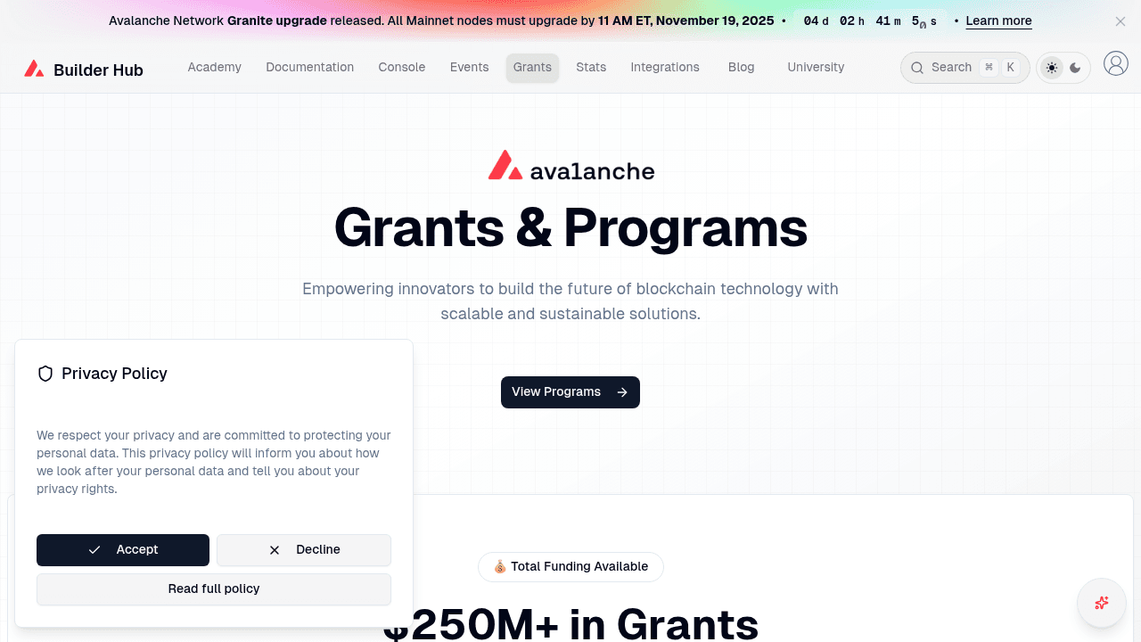 Avalanche InfraBUIDL AI banner