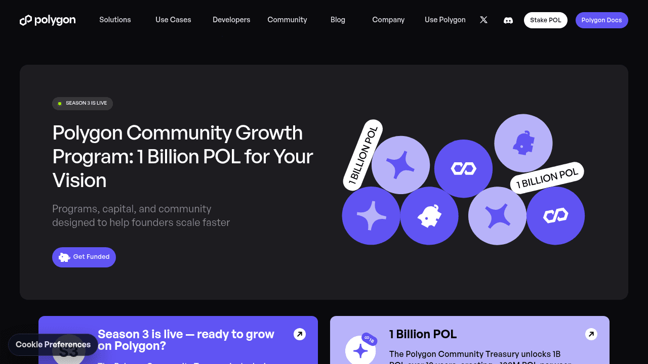 Polygon Community Growth Program banner