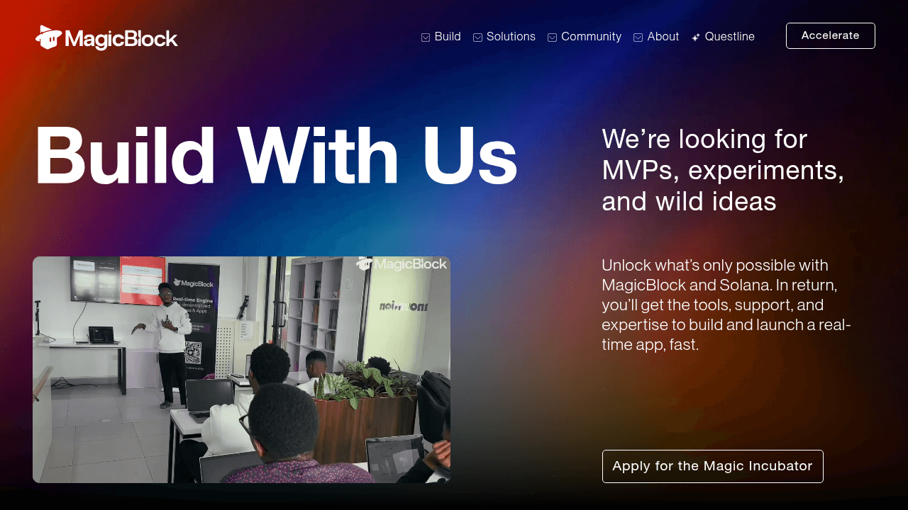 MagicBlock Magic Incubator banner