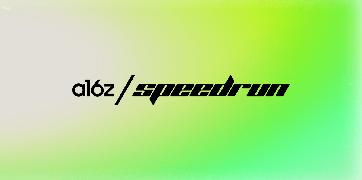a16z Speedrun banner